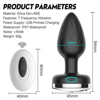 Colourful Remote Control Anal Plug