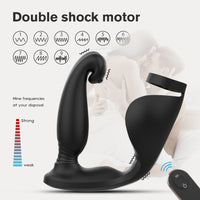 Wireless Remote Anal Vibrator Prostate Massager Testicular Massage Butt Plug Delay Ejaculation Ring