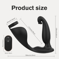 Wireless Remote Anal Vibrator Prostate Massager Testicular Massage Butt Plug Delay Ejaculation Ring